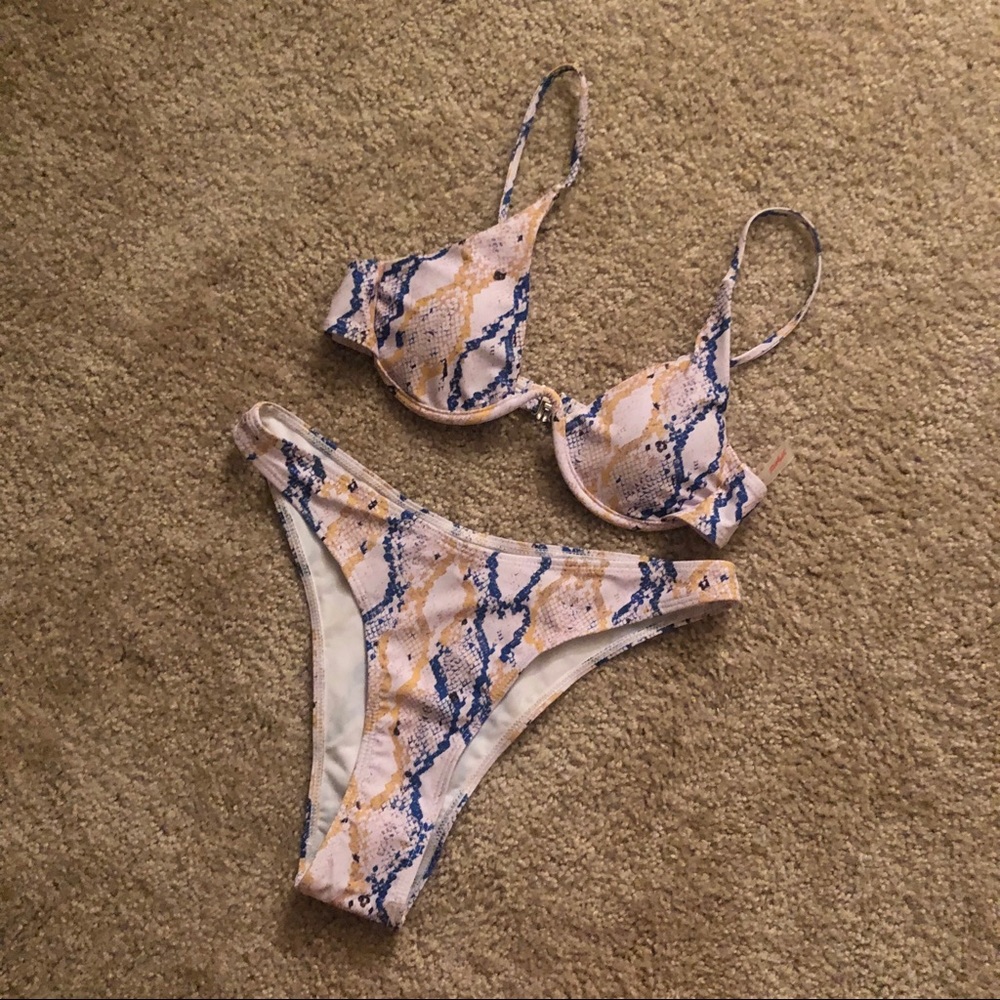 Pink Snakeprint Bikini